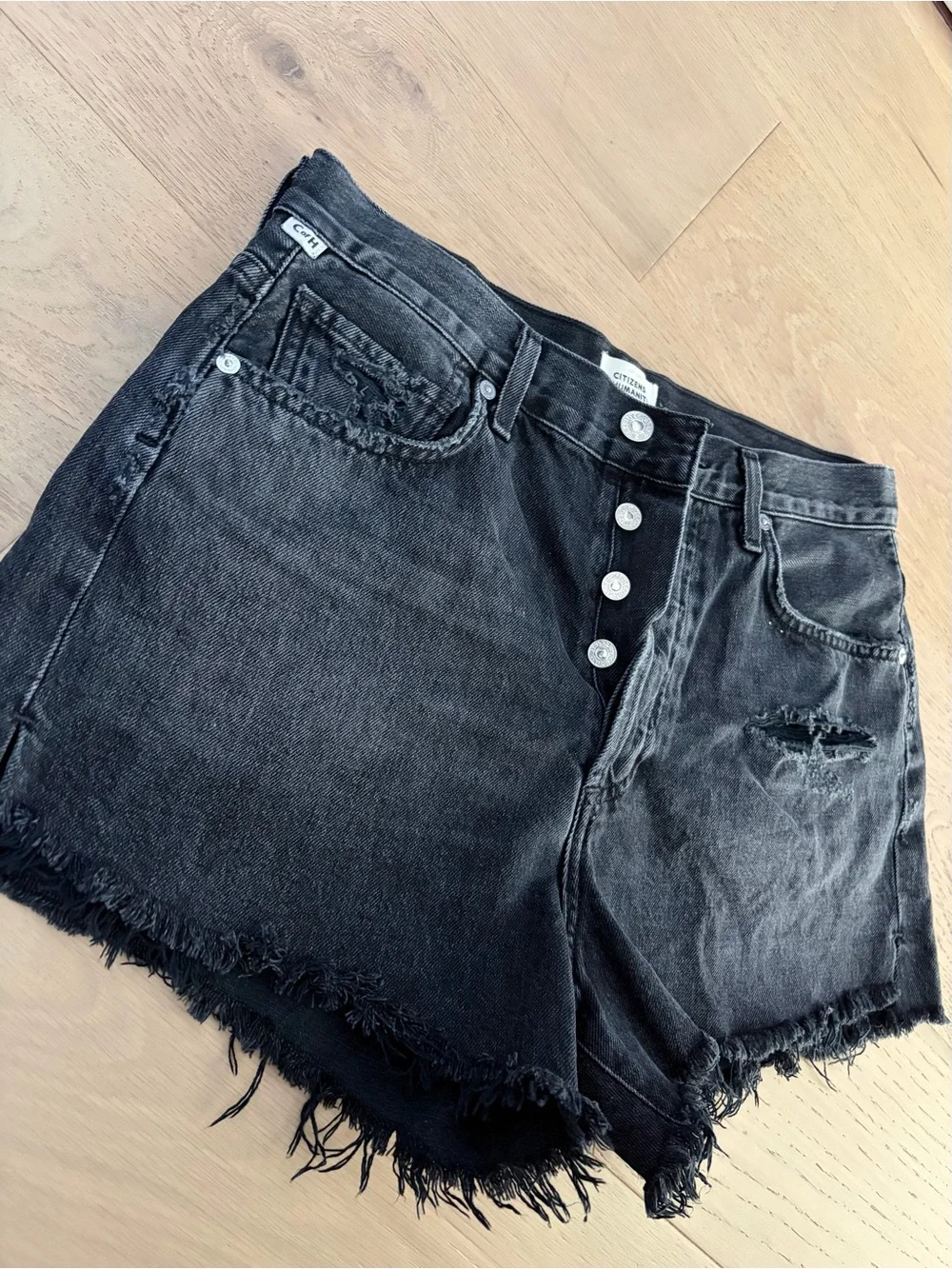 Citizens Of Humanity Marlow Shorts 26 Black Vintage